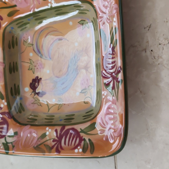 Zrike Danna Cullen Chanticleer 3 Section Serving Tray Rooster NWT - Picture 9 of 16